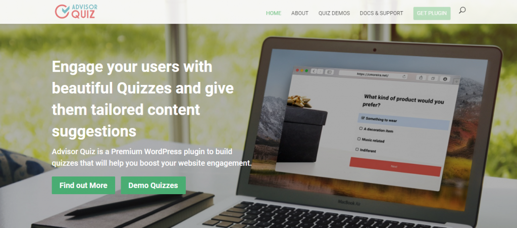 Advisor Quiz WordPress Quiz Plugin