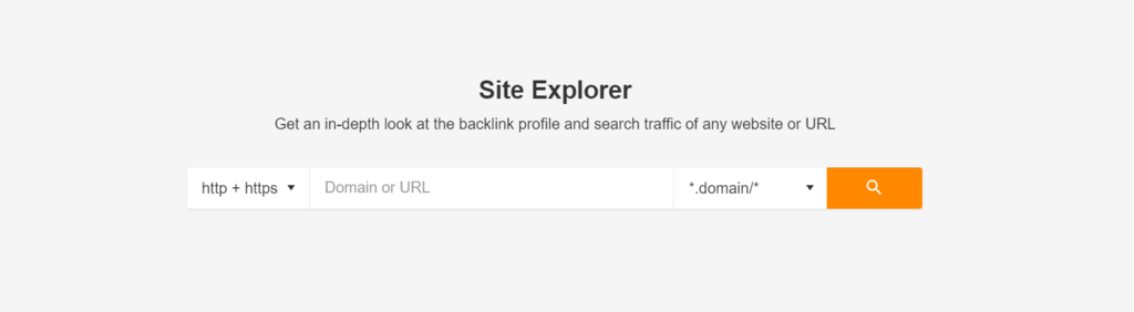 Ahrefs Site Explorer page.