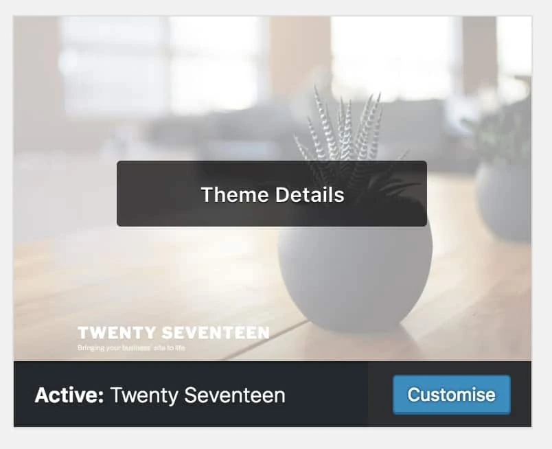 Customize the active theme