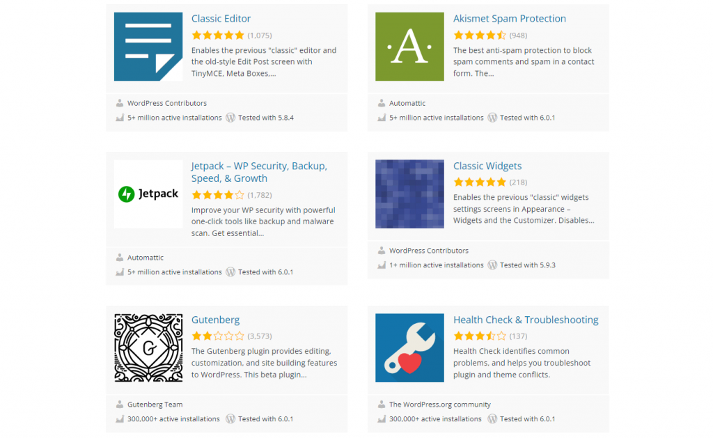 Featured plugins on WordPress.org.