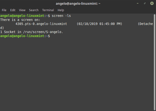 Listing all Screen sessions on Ubuntu