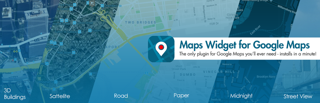 Maps Widget for Google Maps WordPress plugin banner