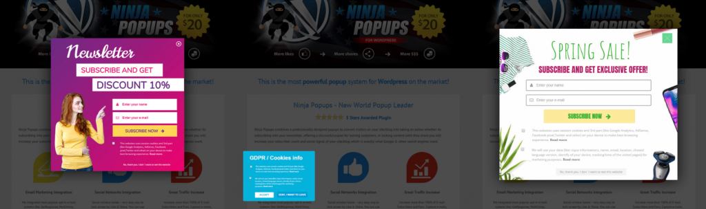 Ninja Popups WordPress Popup Plugin