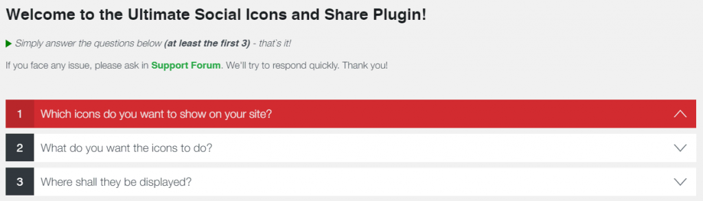 The Which icons do you want to show on your site? section in Social Media Share Buttons & Social Sharing Icons