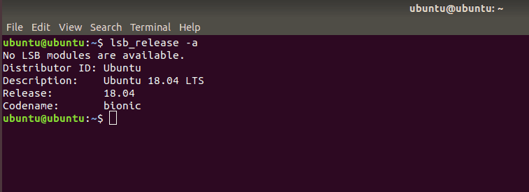 Verificando Ubuntu version en el terminal