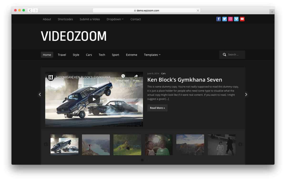 videozoom wordpress video theme