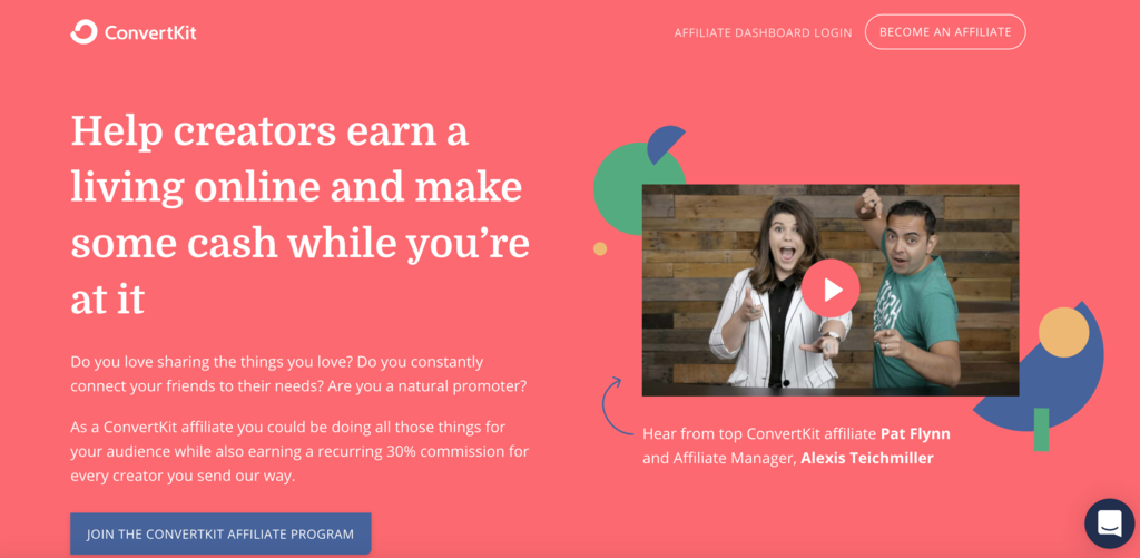 convertkit affiliate page