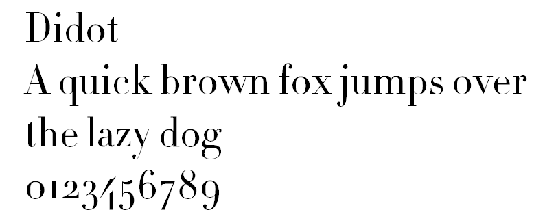 Didot font design