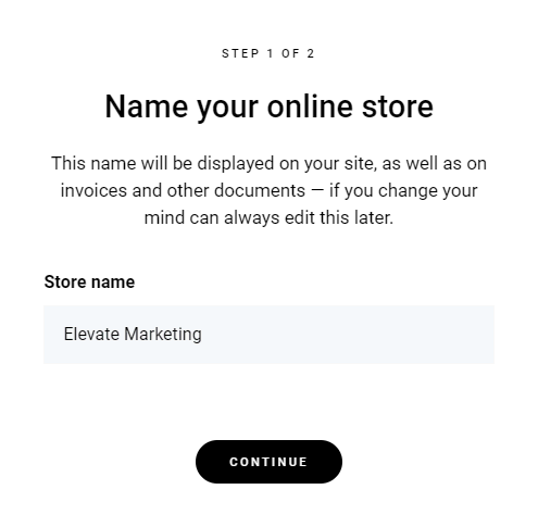Hostinger Website Builder的在线商店设置弹出窗口第一步