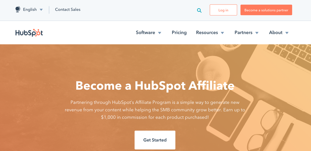 hubspot affiliates page