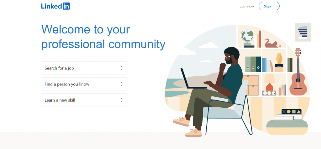 LinkedIn home page