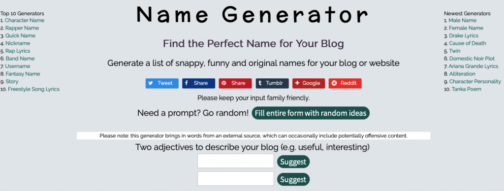 10 Best Blog Name Generators Of 21 Hostinger Tutorials