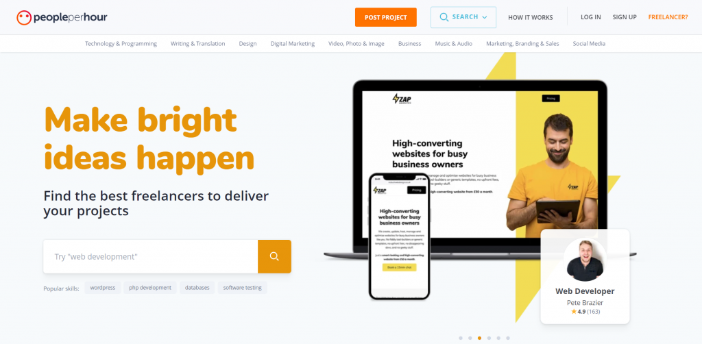 People Per Hour home page
