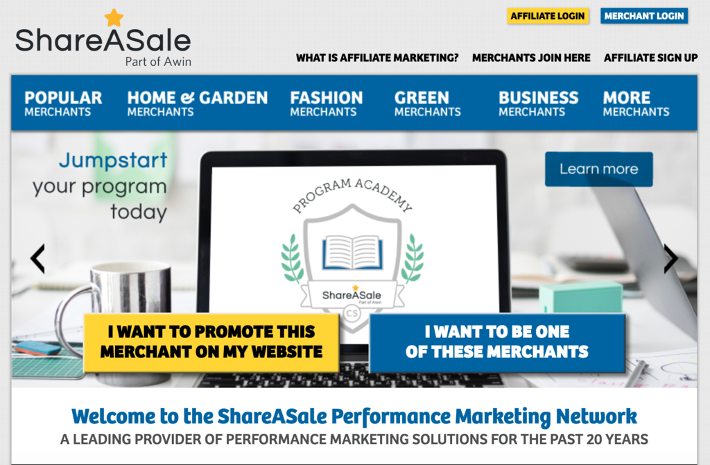 shareasale homepage