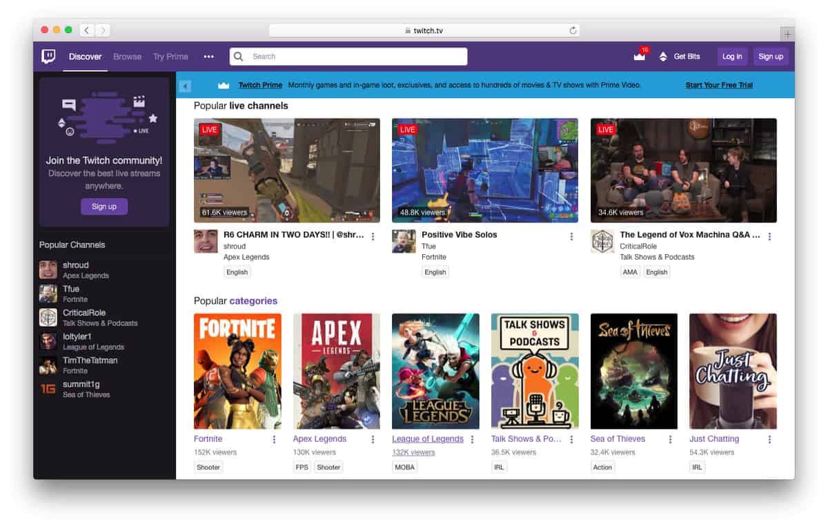 Twitch è una piattaforma di streaming per giocatori