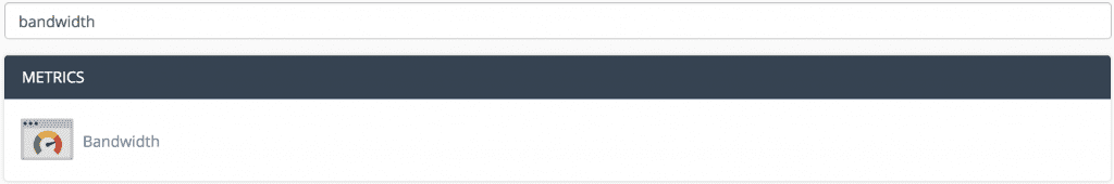 bandwidth tool in cpanel