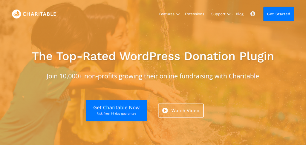 Charitable plugin landing page