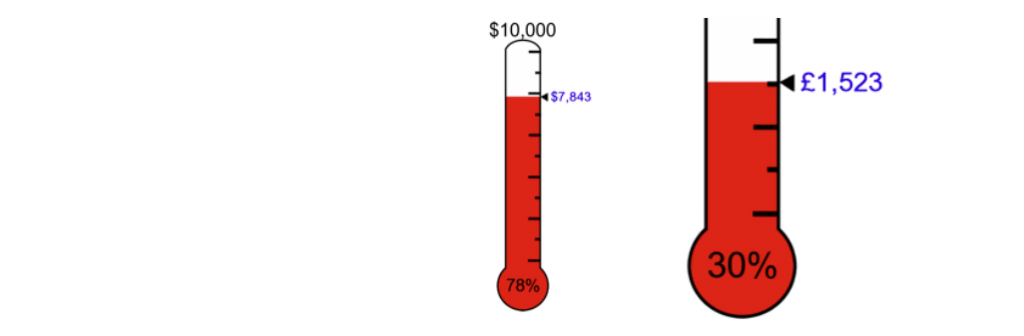 Donation Thermometer plugin has unique customizable design