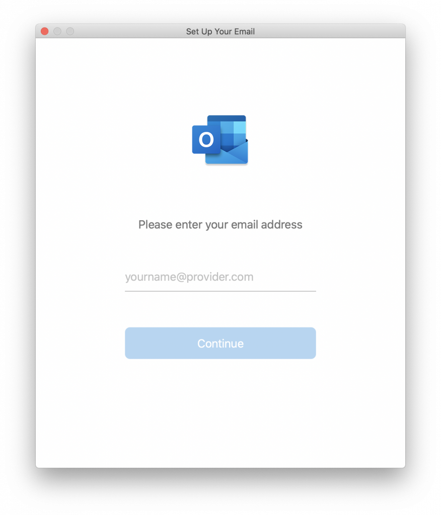 Choisir de configurer le compte manuellement sur l'écran de bienvenue d'Outlook 2019.