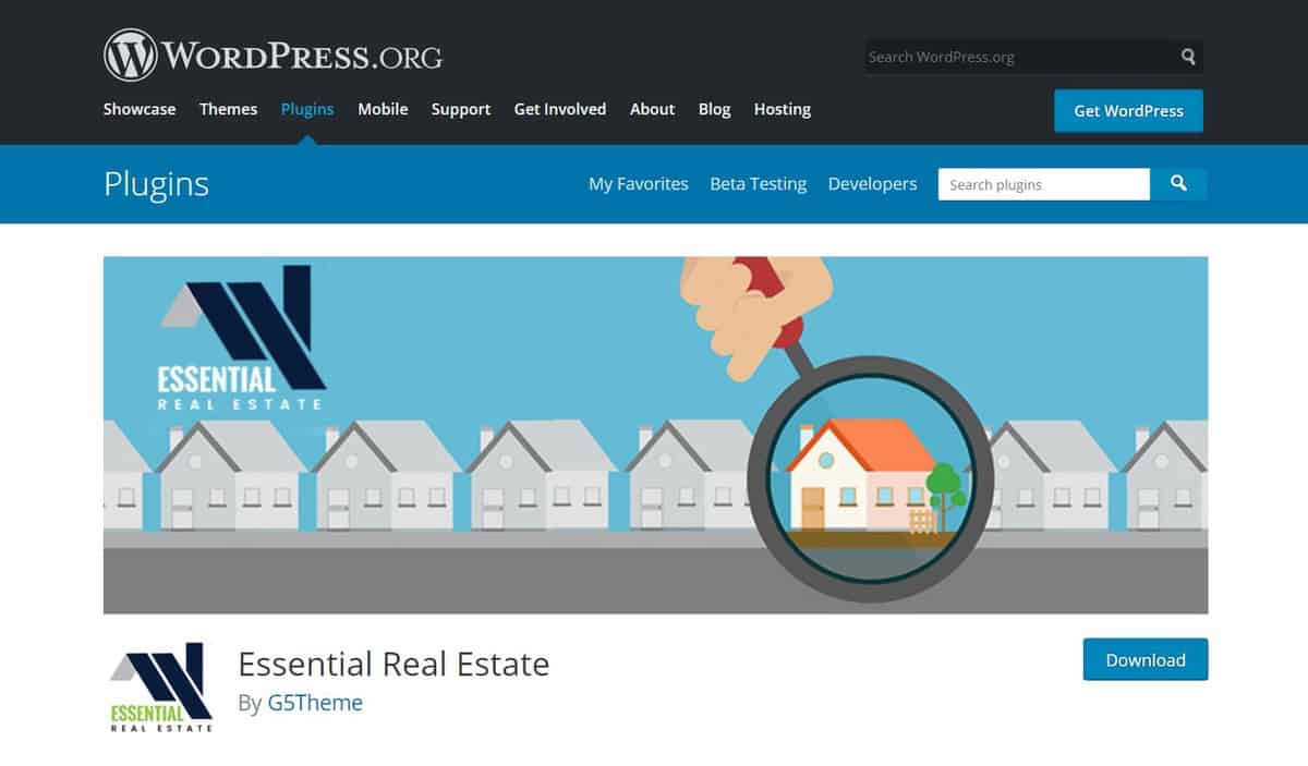 základní real estate plugin WordPress stránky's WordPress page