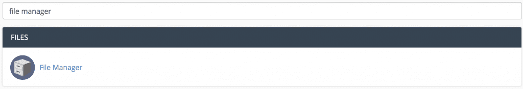 file manager tool in cpanel