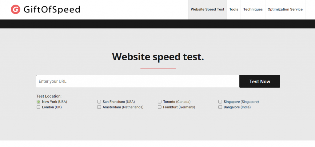 gift of speed test tool
