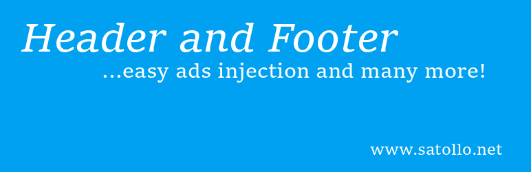 header, footer and post injection plugin homepage