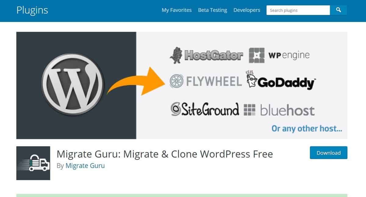 trang Migrate Guru WordPress