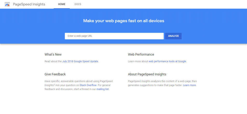 Google Page Speed Insights