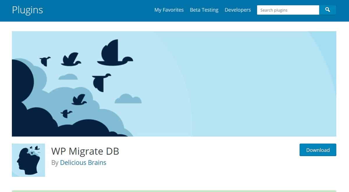 WordPress migration plugin WP Migrate DB