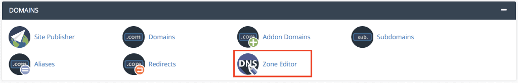 zone editor tool in cpanel