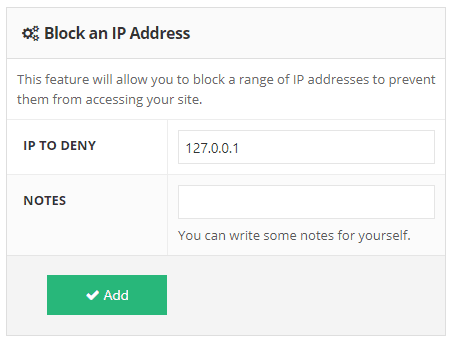 tính năng block IP