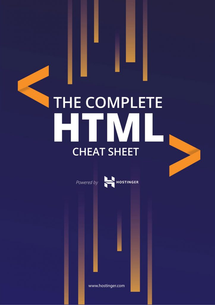 HTML Cheat Sheet With New HTML5 Tags