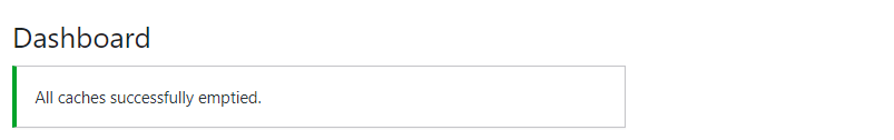 all caches successfully emptied
