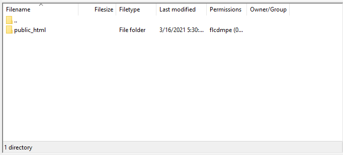 A public HTML folder