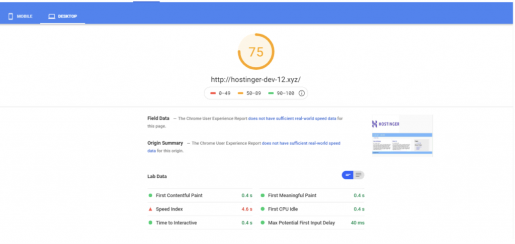 Google Page Insights web page URL analyst report 