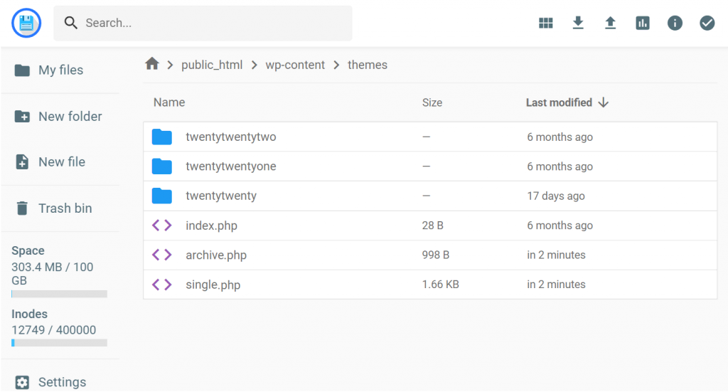 Single.php and Archive.php outside the active theme folder

