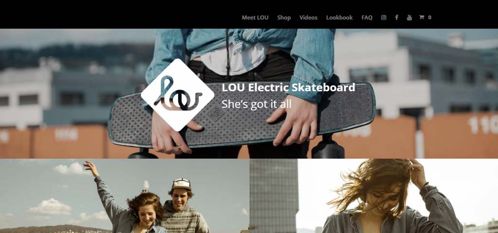 e-commerce web design site da LOU Board