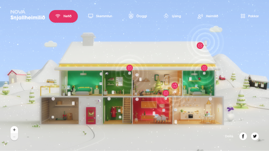 Contoh website e-commerce Nova Smart Home