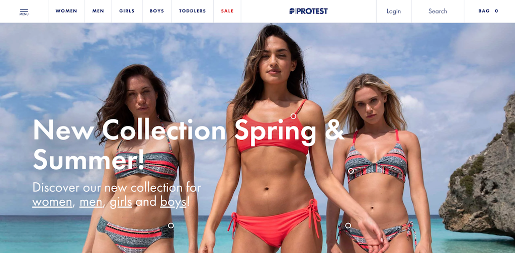 Protest ecommerce website examples