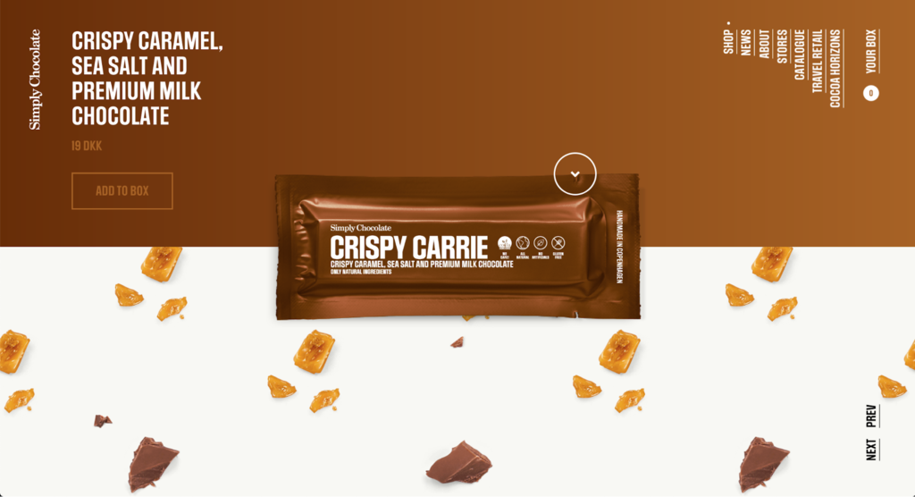 site do Simply Chocolate