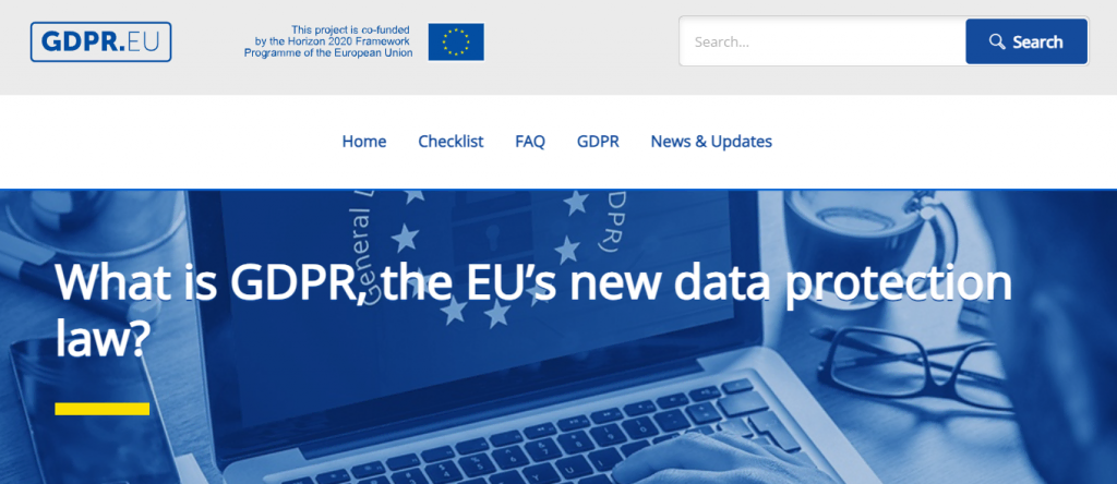 What is GDPR page on GDPR's website