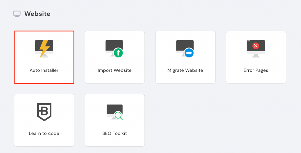 hPanel dashboard