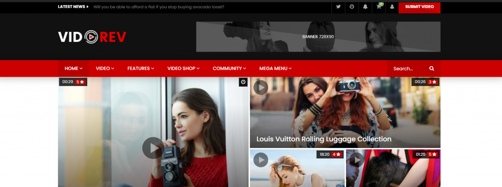 tema wordpress VideoRev