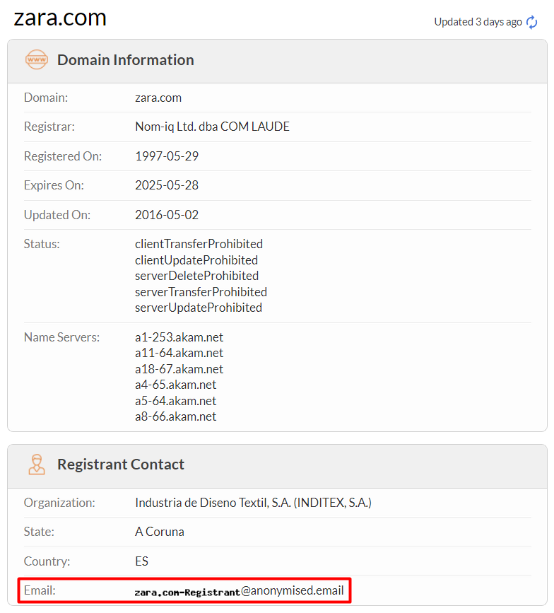 WHOIS Record Information