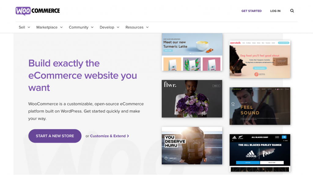 Homepage of WooCommerce, an eCommerce plugin for WordPress