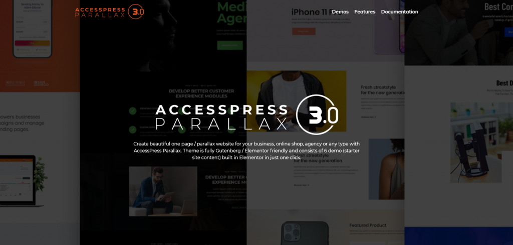 AccessPress Parallax theme