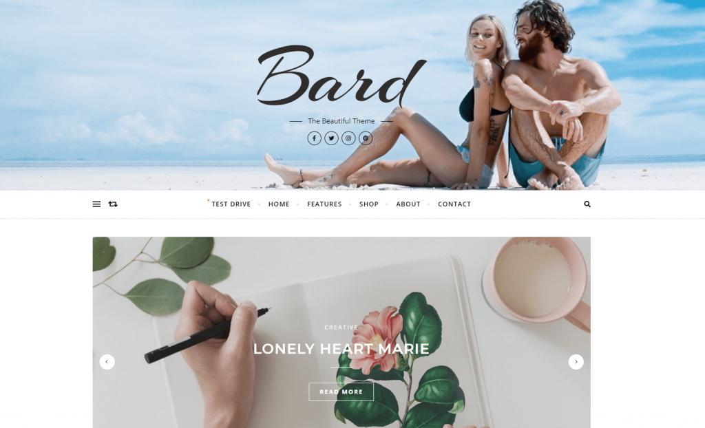 A demo of the Bard WordPress theme