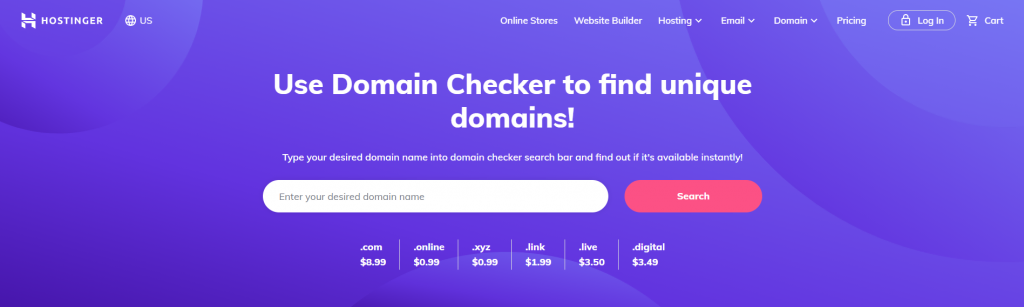 Hostinger's Domain Checker
