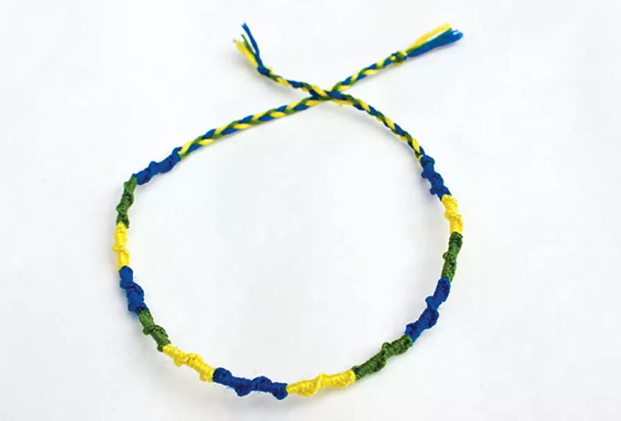 Picture of a friendship bracelet.